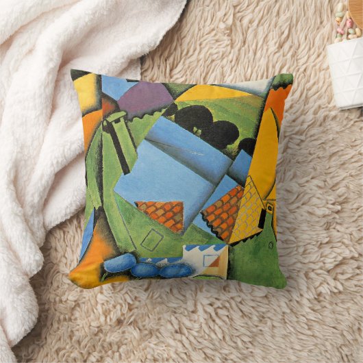 Landscape with Houses at Ceret クッション (ブランケット)