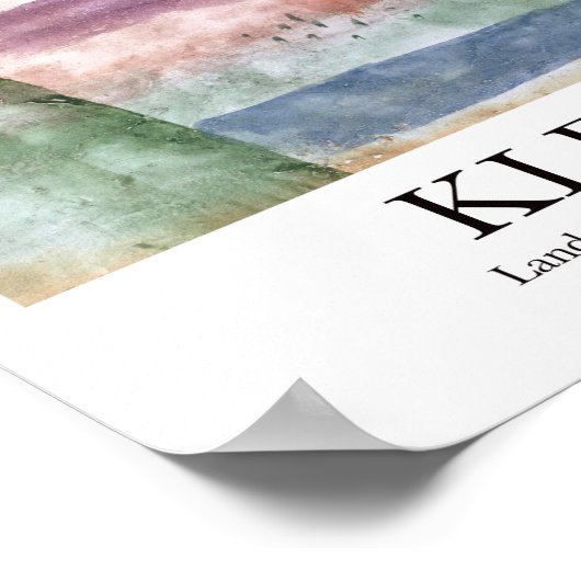 Landscape with Poplars by Paul Klee ポスター (角)