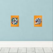 LANDSCAPE WITH TIGER, BUTTERFLIES AND FLOWERS (ウッドフロア)