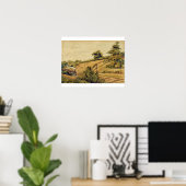 Landscape with Train, 1854 （W/cとPencil on pape） ポスター (ホームオフィス)