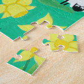 landscape with trees hills blue sky and sheep ジグソーパズル (側面)