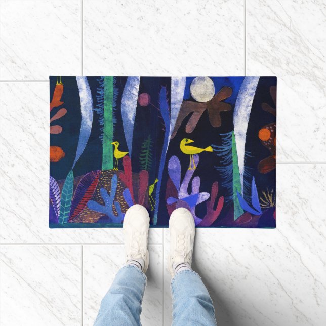 Landscape with Yellow Birds, Paul Klee ドアマット (室内)