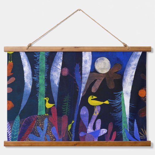 Landscape with Yellow Birds, Paul Klee 吊り下げ型タペストリー (正面)