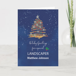 Landscaperクリスマスツリーのカスタマイズ可能な名前 カード