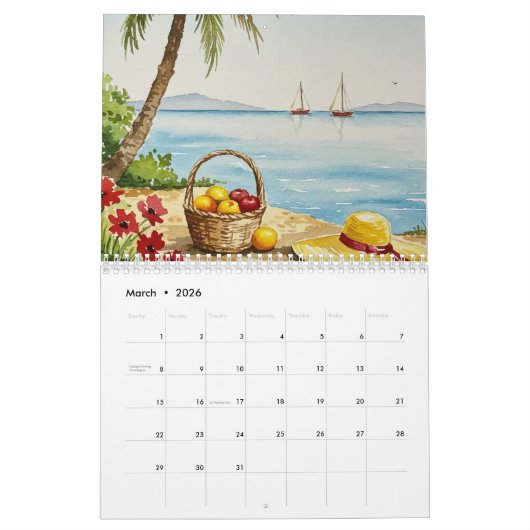 Landscapes カレンダー (3月 2026)