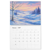 Landscapes of the seasons Template カレンダー (2月 2027)