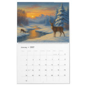 Landscapes of the seasons Template カレンダー (1月 2027)