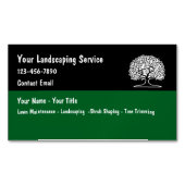 Landscaping And Lawn Service Simple マグネット名刺 (正面)