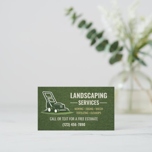 Landscaping Business Card 名刺 (スタンド正面)