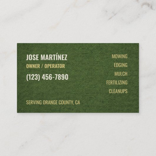 Landscaping Business Card 名刺 (裏面)