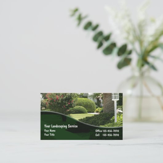 Landscaping Business Cards 名刺 (スタンド正面)