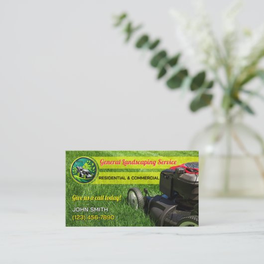 Landscaping Business Cards 名刺 (スタンド正面)