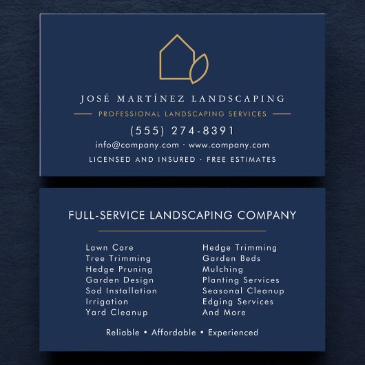 Landscaping Company Lawn All Season Service 名刺