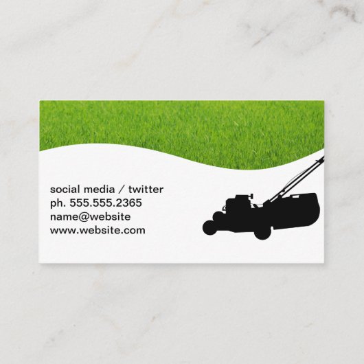 Landscaping Gardening Logo | Leaf Grass 名刺 (裏面)