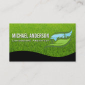 Landscaping Gardening Logo | Leaf Grass 名刺 (正面)