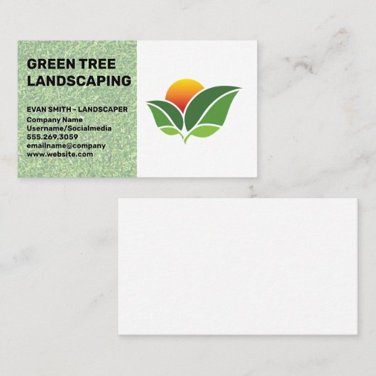 Landscaping | Green Grass Cut | Topiary 名刺 (正面/裏面)