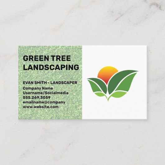 Landscaping | Green Grass Cut | Topiary 名刺 (正面)