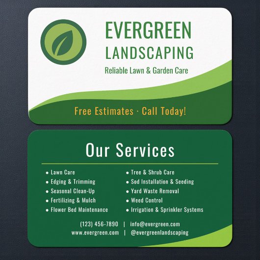 Landscaping Lawn Care 名刺