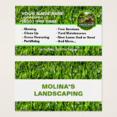Landscaping Lawn Care Mower Business Card Grass (正面&裏面)