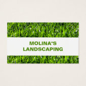 Landscaping Lawn Care Mower Business Card Grass (裏面)