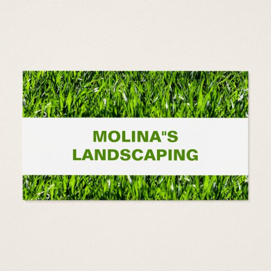 Landscaping Lawn Care Mower Business Card Grass (裏面)