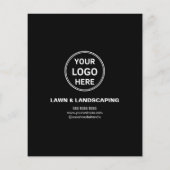 Landscaping Lawn Care Services Black Business チラシ (裏面)
