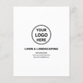 Landscaping Lawn Care Services White Business チラシ (裏面)