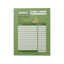Landscaping Lawn Mowing Business Receipt Invoice ノートパッド