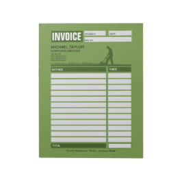 Landscaping Lawn Mowing Business Receipt Invoice ノートパッド