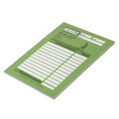 Landscaping Lawn Mowing Business Receipt Invoice ノートパッド (アングル)