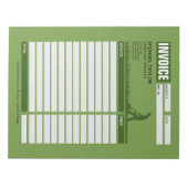 Landscaping Lawn Mowing Business Receipt Invoice ノートパッド (正面)