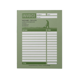Landscaping Lawn Mowing Business Receipt Invoice ノートパッド
