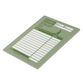 Landscaping Lawn Mowing Business Receipt Invoice ノートパッド (アングル)