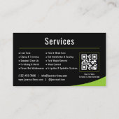 Landscaping Lawn Service QR Code 名刺 (裏面)