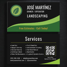 Landscaping Lawn Service QR Code 名刺