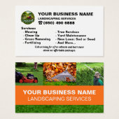 Landscaping Services Business card Lawn care (正面&裏面)