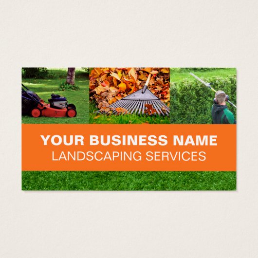 Landscaping Services Business card Lawn care (裏面)