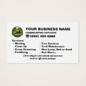 Landscaping Services Business card Lawn care (正面)