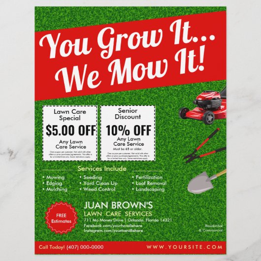 Landscaping Services | Lawn Care & Garden Design チラシ (裏面)