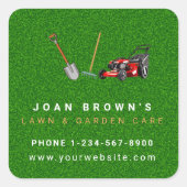 Landscaping Services | Lawn Care Gardening スクエアシール (正面)