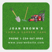 Landscaping Services | Lawn Care Gardening スクエアシール (正面)