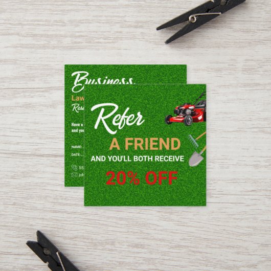 Landscaping Services | Lawn Care Gardening 紹介カード (正面/裏面インサイチュ)