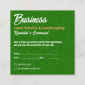 Landscaping Services | Lawn Care Gardening 紹介カード (裏面)