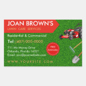 Landscaping Services | Lawn Care Gardening 長方形シール (正面)