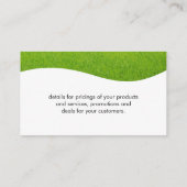 Landscaping Services | Lawn Mower Icon 名刺 (裏面)