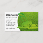 Landscaping Services | Lawn Mower Icon 名刺 (正面)