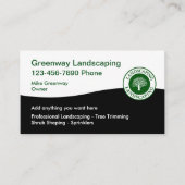 Landscaping Services Modern Business Cards 名刺 (正面)