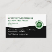 Landscaping Services Simple Modern Business Cards 名刺 (正面)