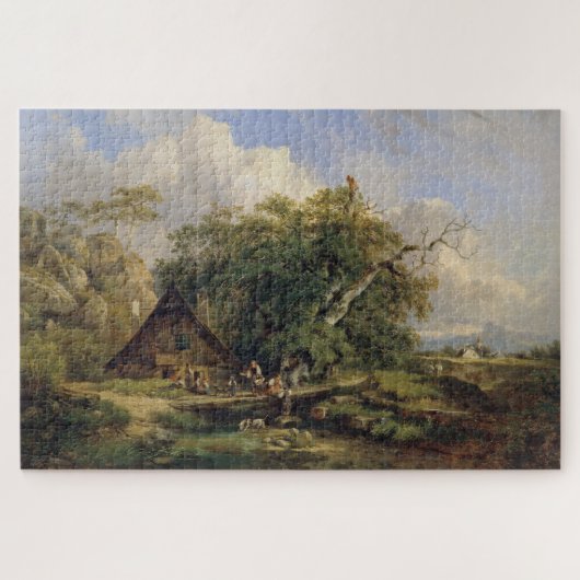 Landschaft bei Gutenstein - Dominik Schufried ジグソーパズル (横)