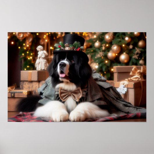 Landseer Gentleman Holiday Poster ポスター (正面)